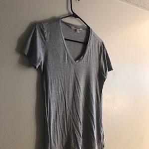Grey soft v-neck